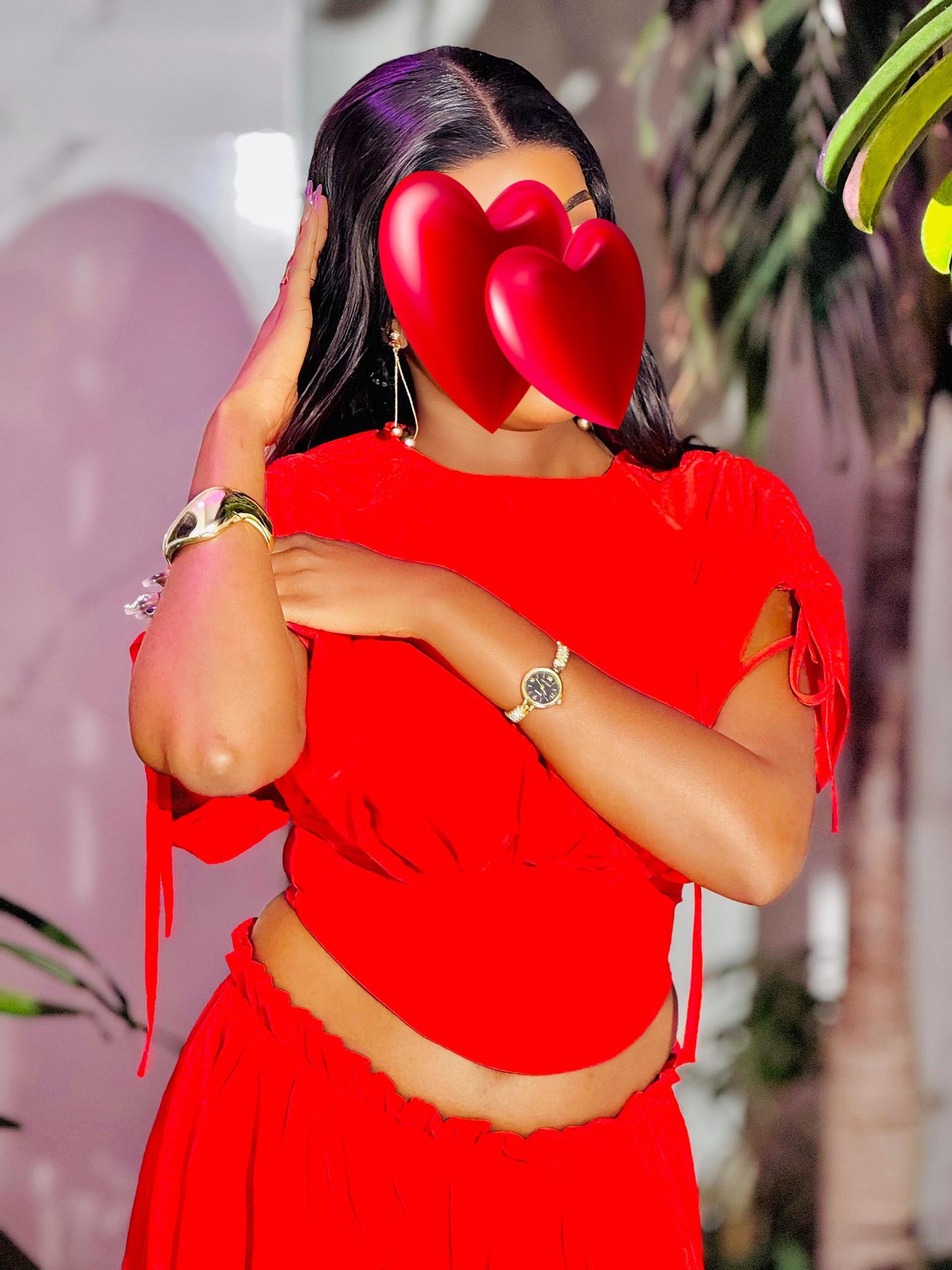 Ensemble rouge - M - Louga