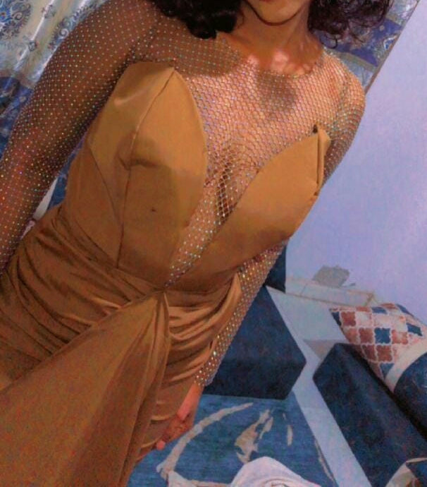 Robe tulle perlée et soi - taille L