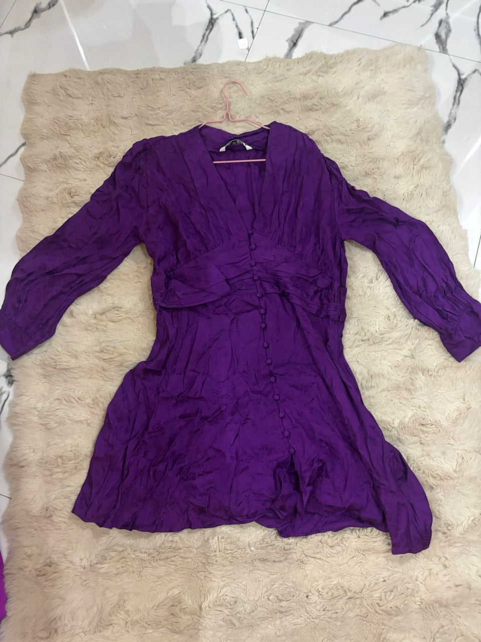Haut soie mauve Zara - L - Nord foire