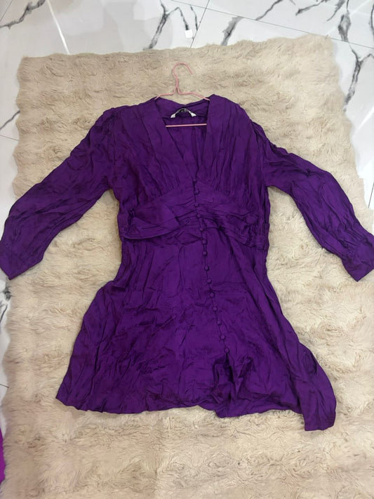 Haut soie mauve Zara - L - Nord foire