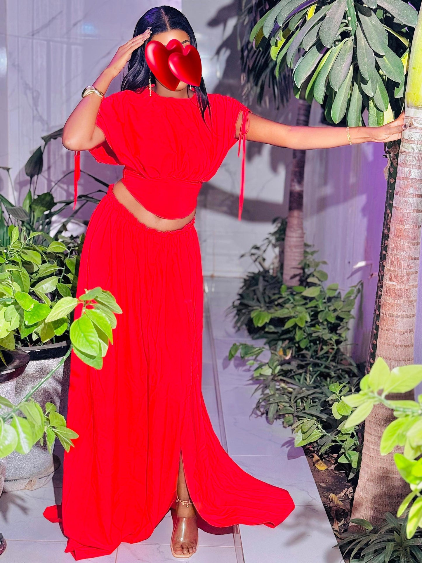 Ensemble rouge - M - Louga