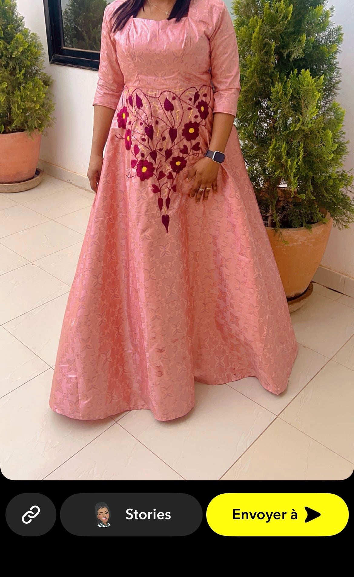 Robe Getzner saumon - L - Dakar