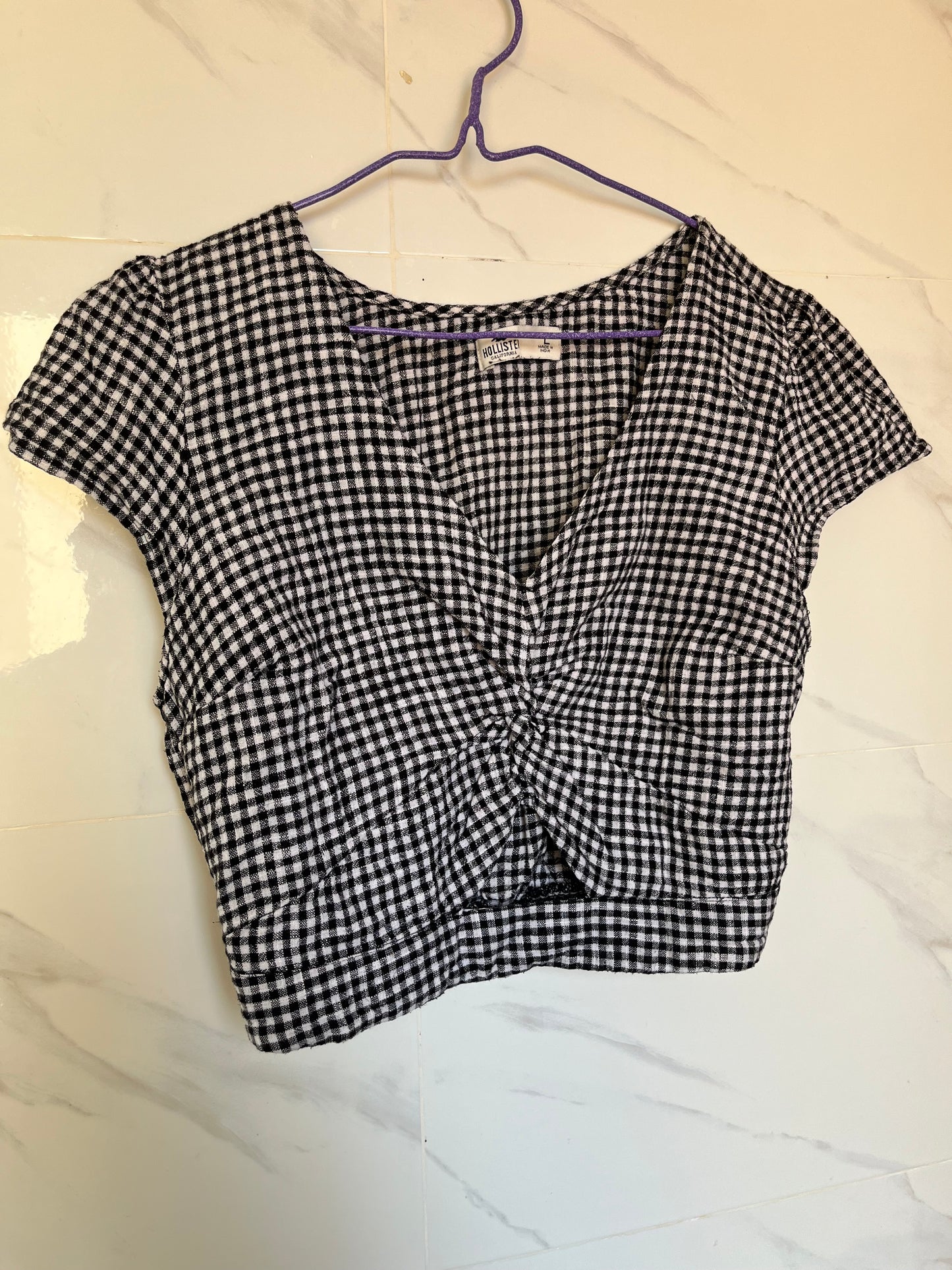 Crop top noir et blanc - M - Ouakam