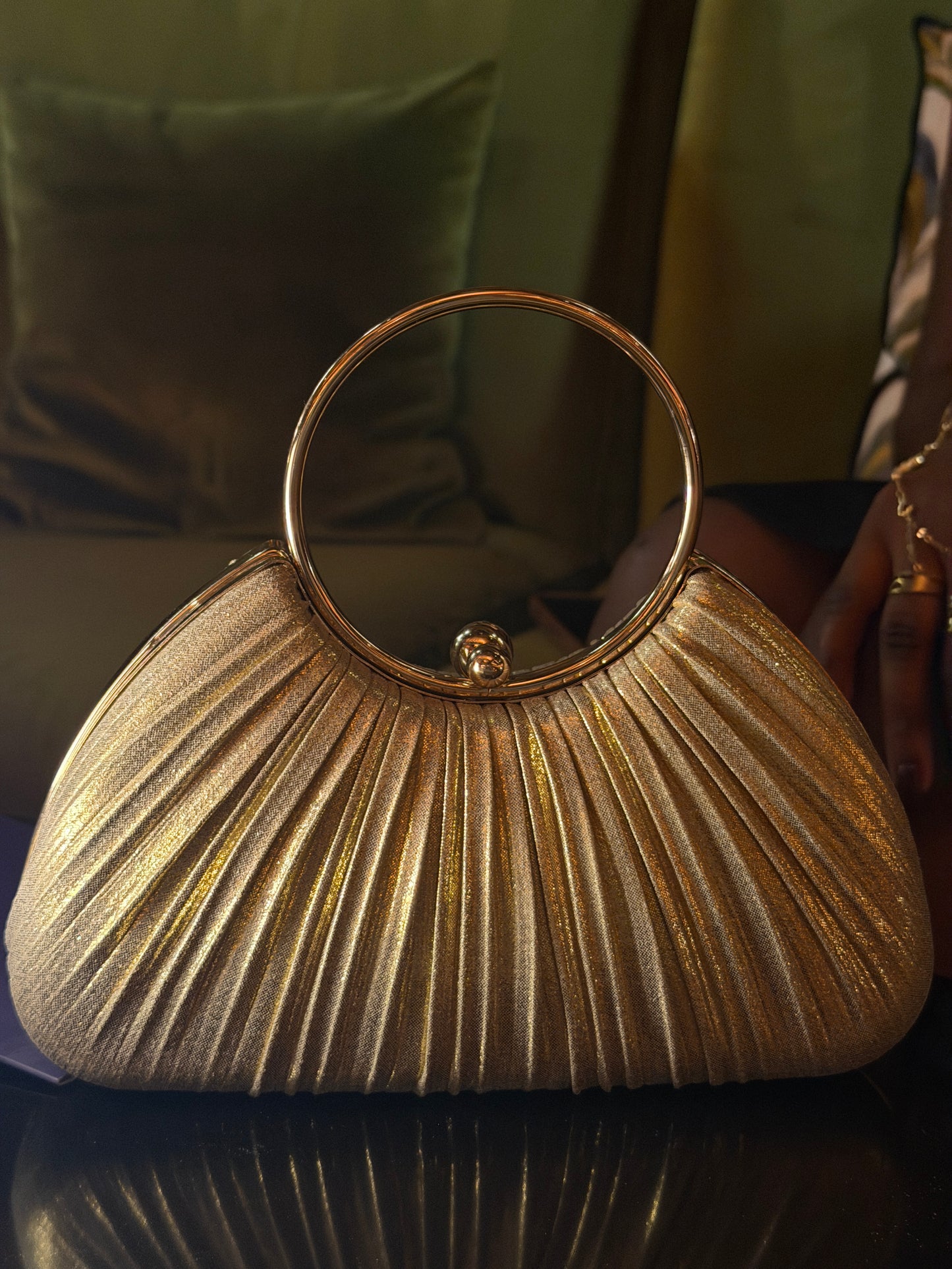 petit sac doré doré