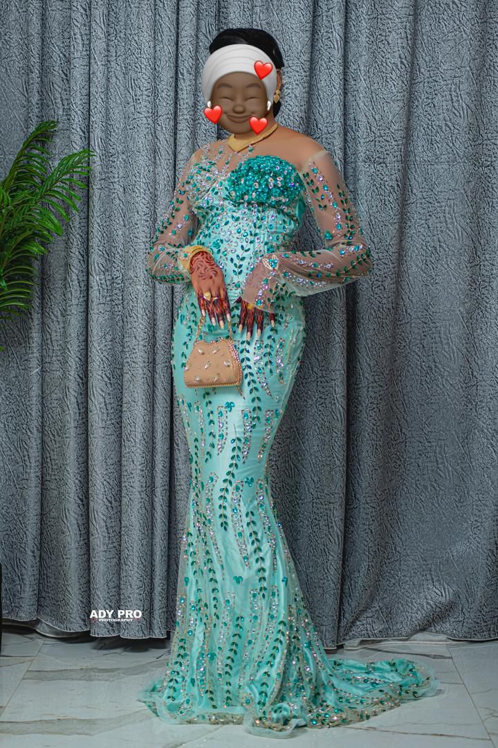 Robe vert turquoise - L/XL faible - Thies