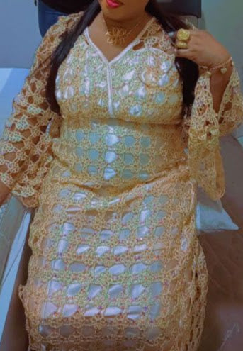 Robe en giupure - 2XL ou XL fort - Sacrée coeur 3