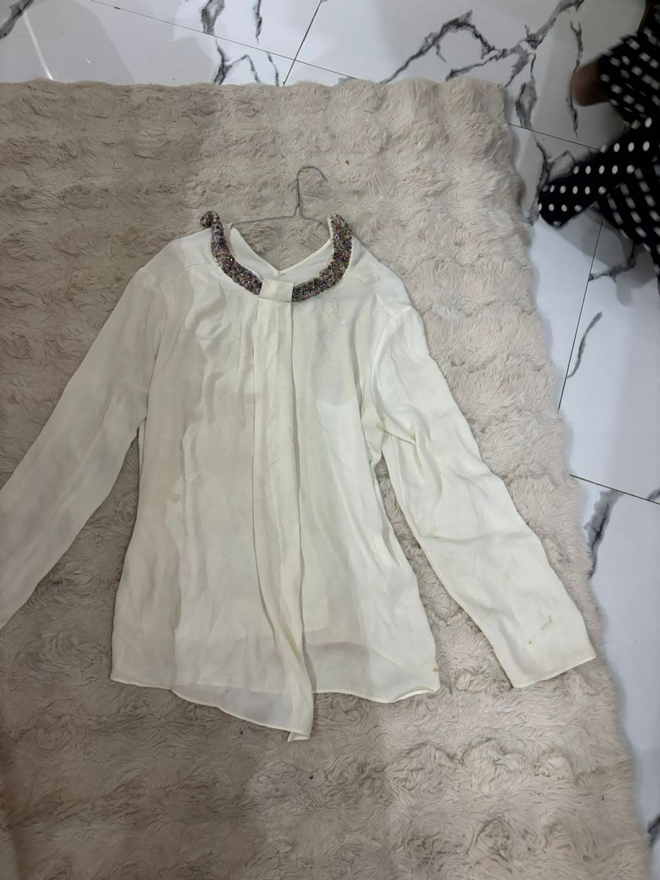 Haut crêpe beige Zara - M - Dakar
