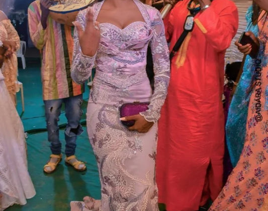 Tenue de mariage mauve - S - Dakar